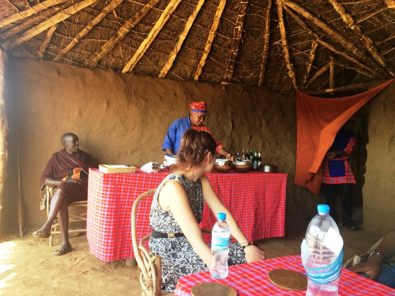8 Maasai dining shed - waiting to be served food